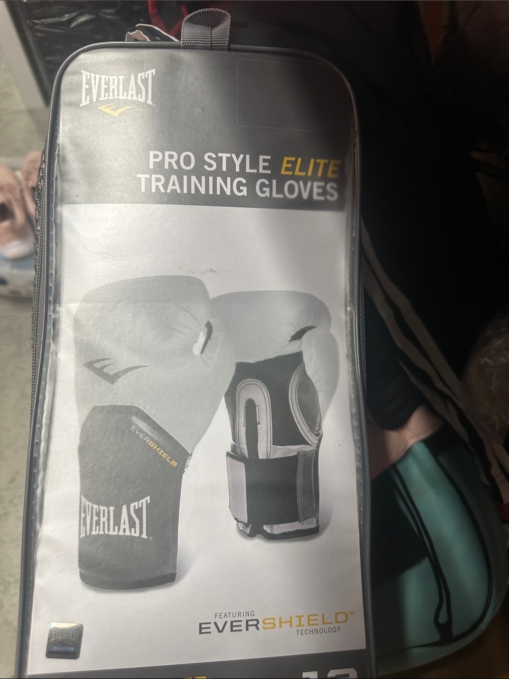 Everlast Black and White Pro Style Elite Training Gloves